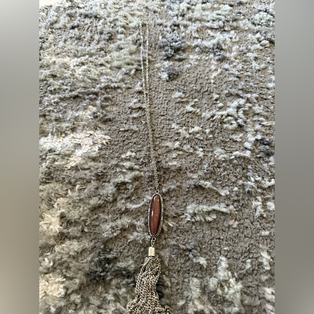 Purple long necklace